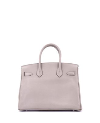 Birkin 30 Handbag Grey Novillo with Palladium Hardware