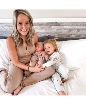 Little Girls Charlie Fitted Two-Piece Long Sleeve Pajamas & Head Wrap Set