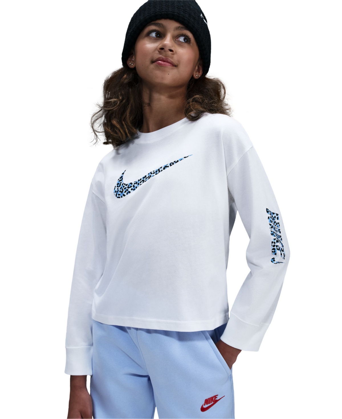 Nike Girls 7-16 Sportswear Long-Sleeve T-Shirt
