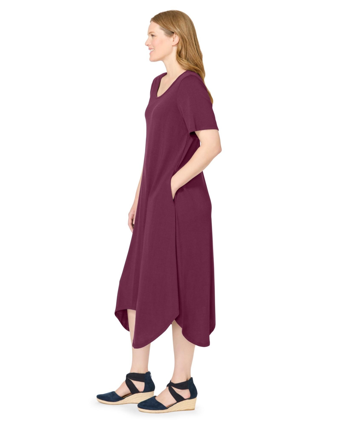 Woman Within Plus Drape Hem Dress