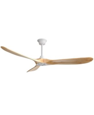 60-inch Modern White 3-Blade Ceiling Fans with Intelligent Remote Control and Timing Function