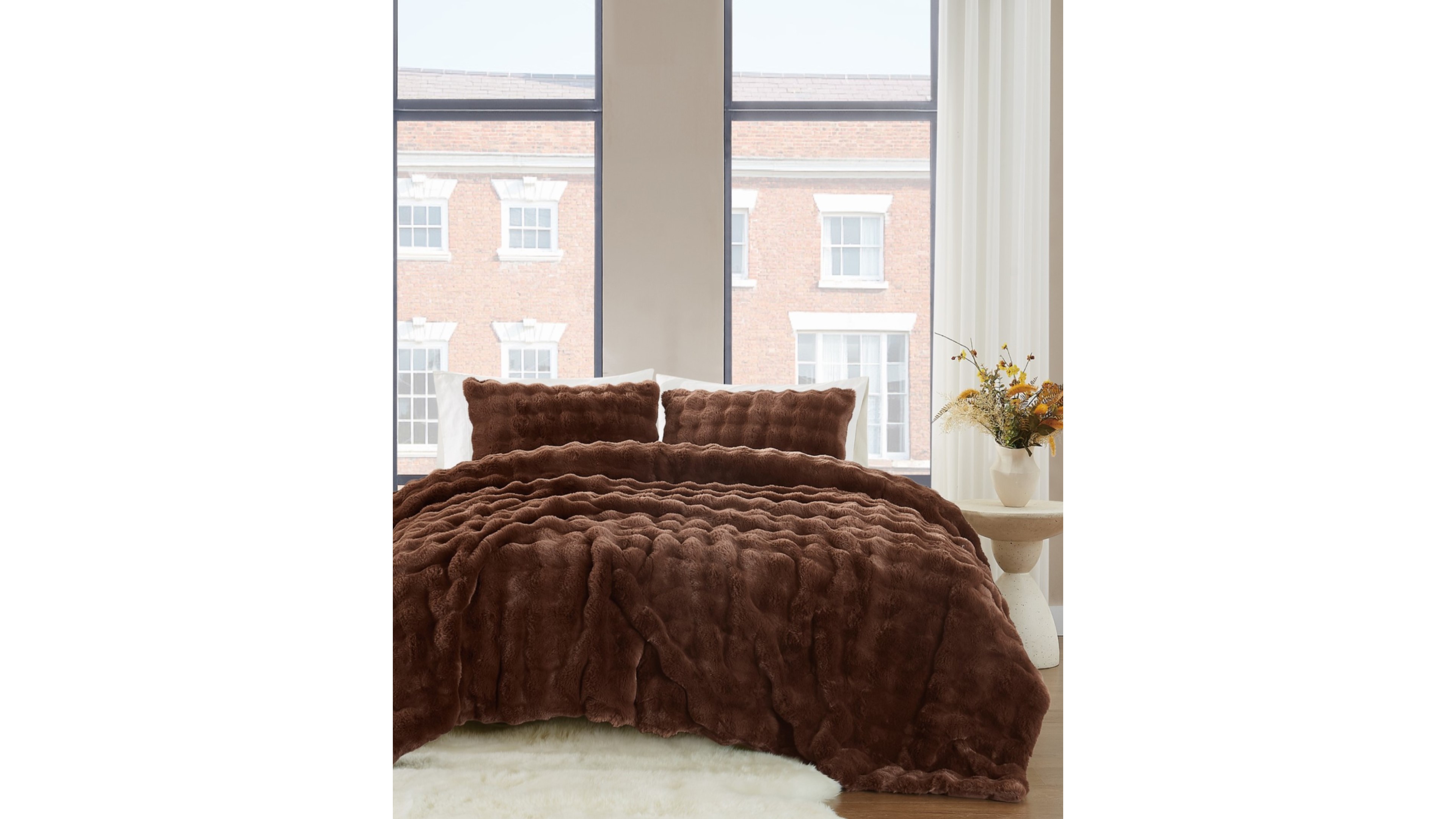 Brooklyn Loom Bubble Faux Fur 2-Pc. Comforter Set, Twin/Twin Xl