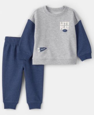 Carter's - Baby Boys 2-Piece Varsity Long-Sleeve Sweatshirt and Pants Set