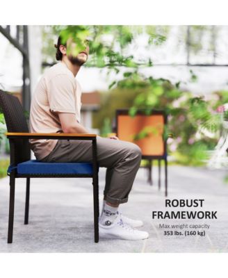 2 PCS Wicker Dining Chair, Outdoor Dining Chairs w