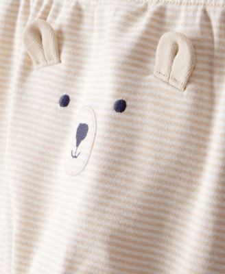 Baby Boys' Bear Print Long-Sleeve Bodysuit and Pants, 3-Piece Set