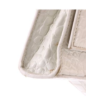 Hourglass Chain Wallet Embossed Leather