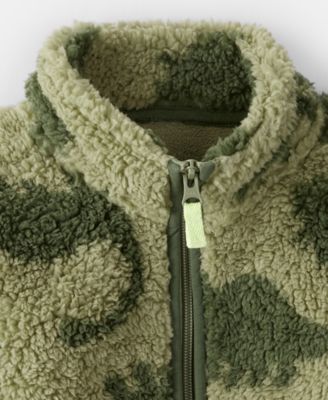 Boys' Toddler 2T-5T Dinosaur Sherpa Zip-Up Jacket