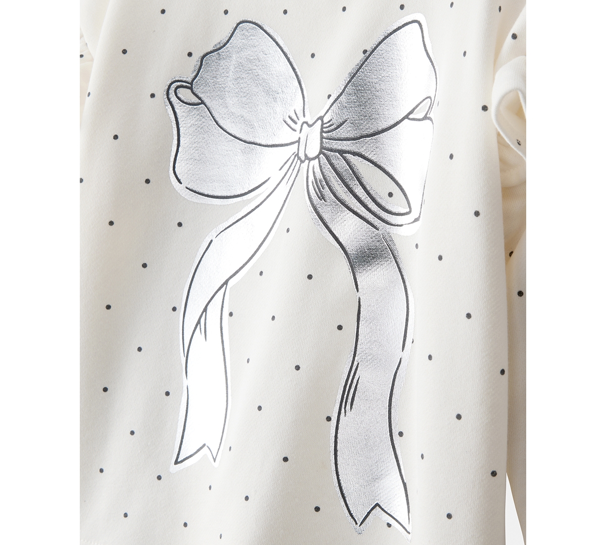 Carter's Girls Toddler 2t-5t 2-piece Day Dream Bow Print Long-sleeve Top And Pants Set In White