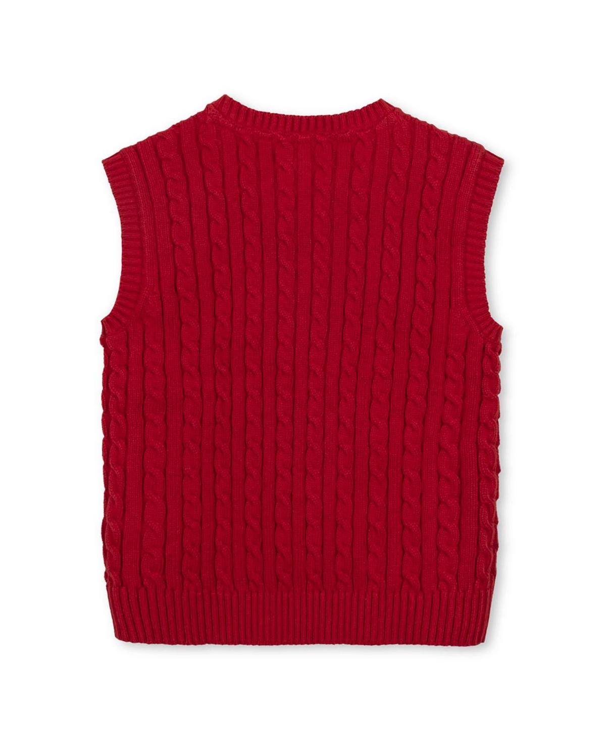 Hope & Henry Toddler Boys Organic V-Neck Cable Sweater Vest