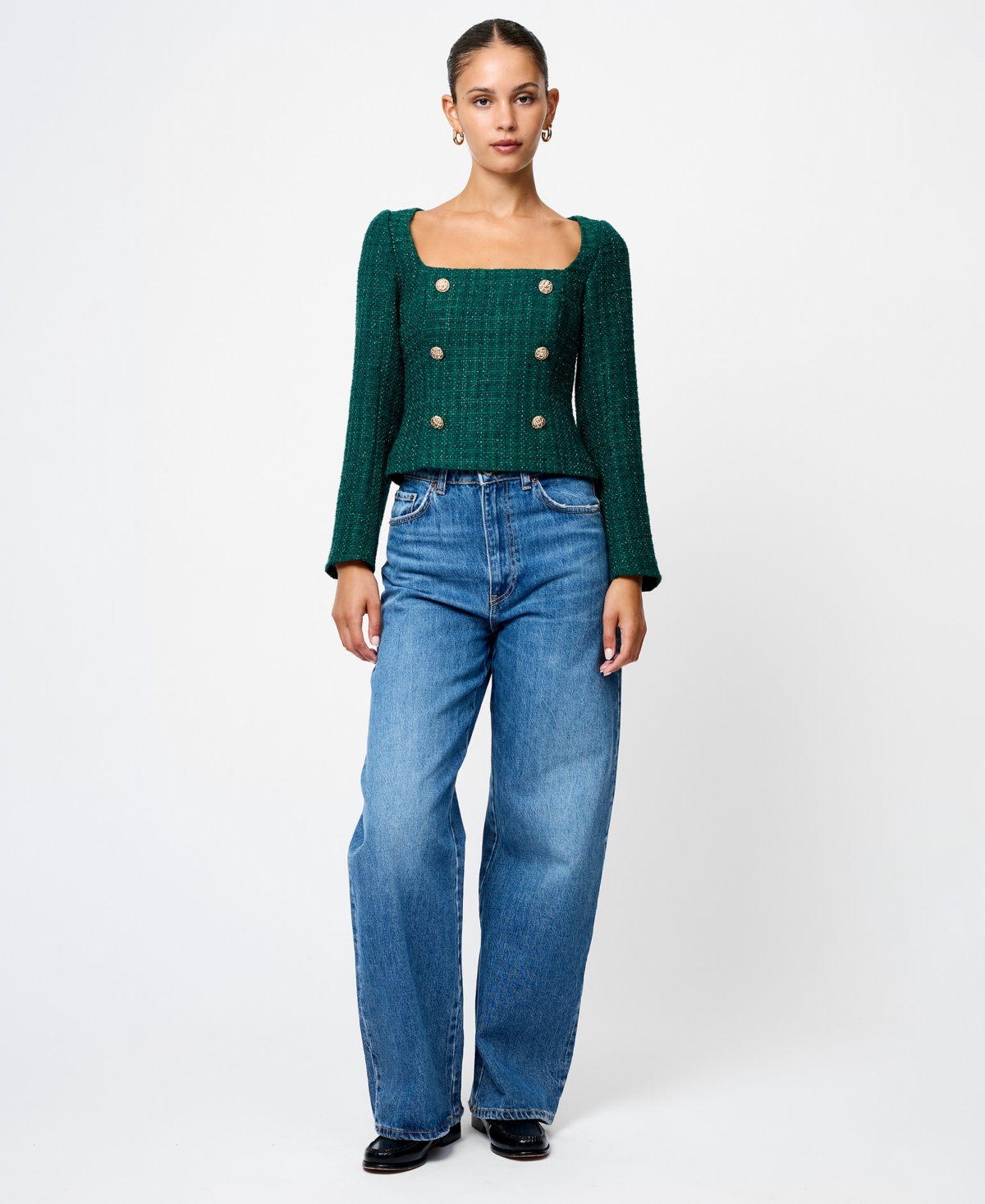 French Connection Women's Square Neck Top