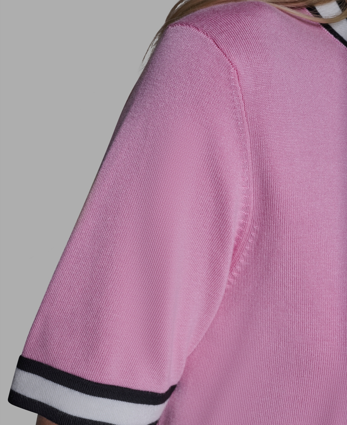 Karl Lagerfeld Women's Short-sleeve Sweater In Pink