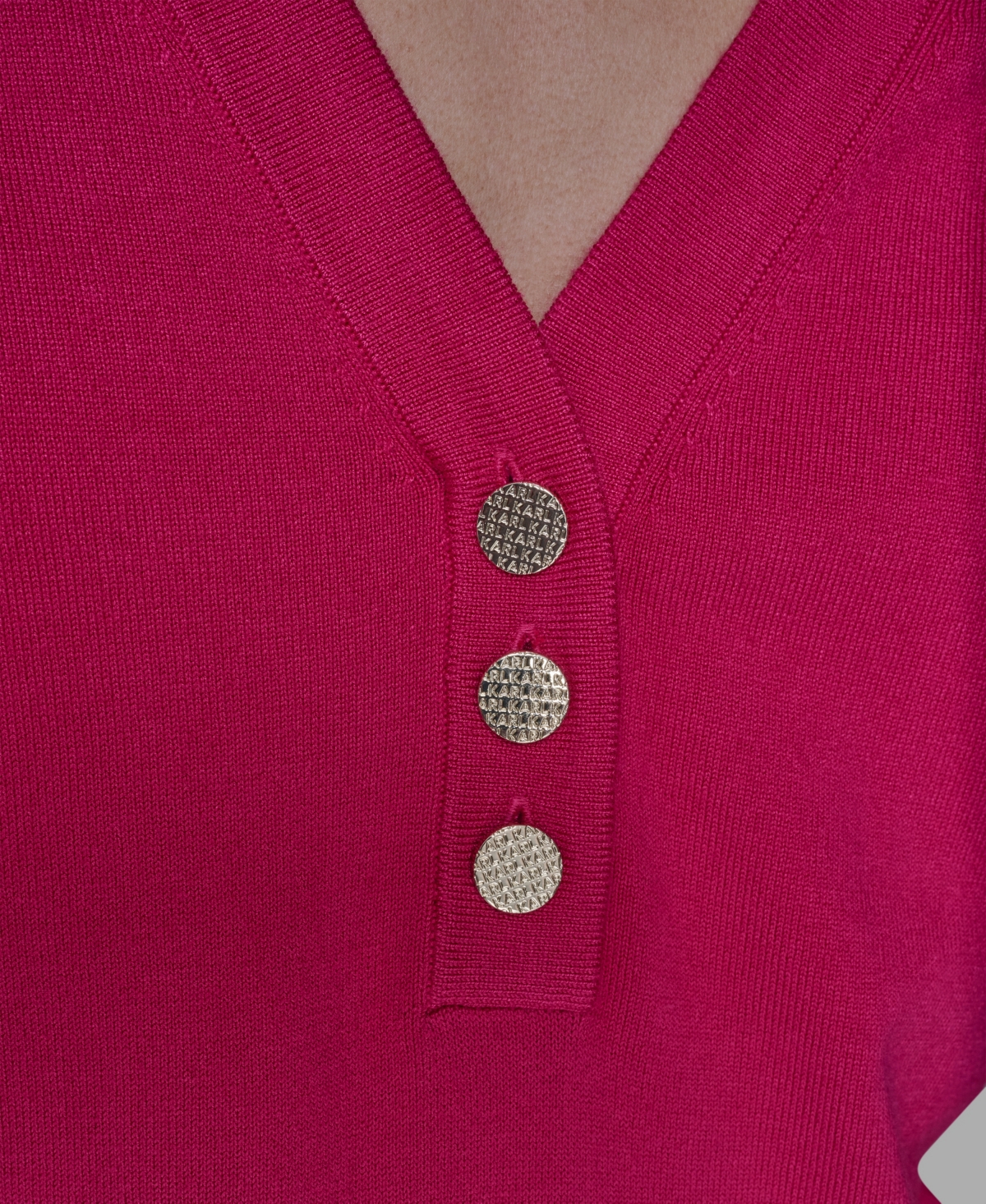 Karl Lagerfeld Paris Women's V-Neck Top