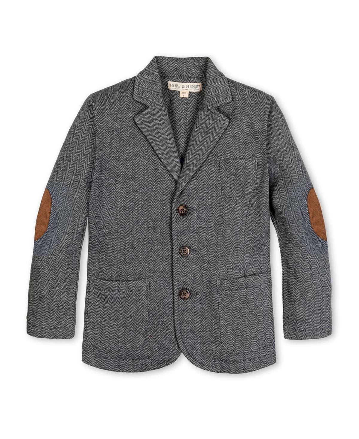 Hope & Henry Toddler Boys' Fleece Suit Blazer Made with Organic Cotton