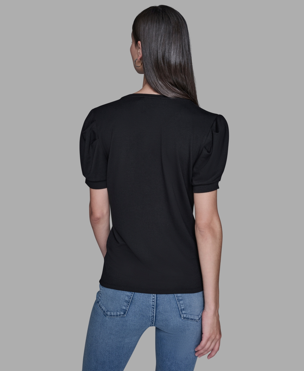 Karl Lagerfeld Paris Women's Printed Short-Sleeve Top