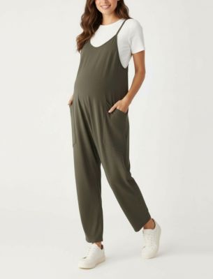 Women's Sleeveless Relaxed Fit Maternity Jumpsuit