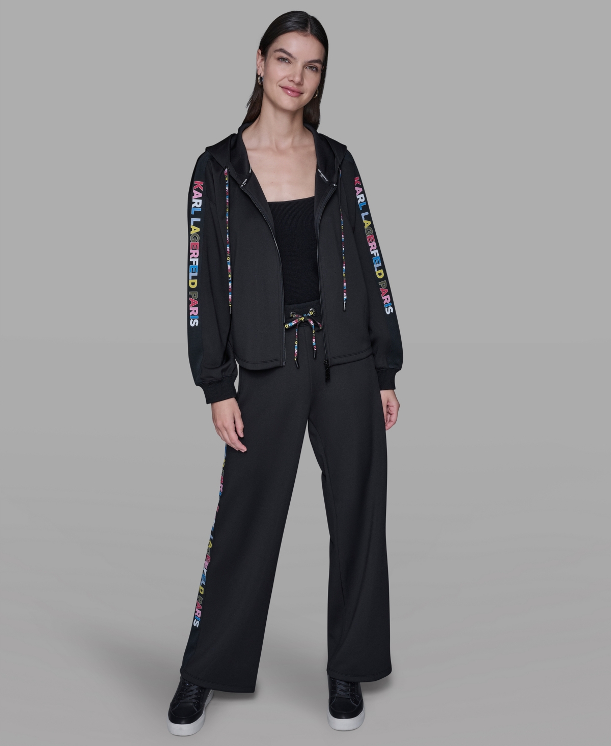 Karl Lagerfeld Paris Women's Logo Detail Jacket