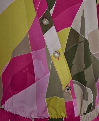 Women's Printed V-Neck Top