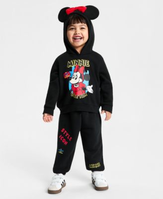 Toddler Girls Minnie Mouse Fleece Hoodie & Jogger Pant Set, Macy's Exclusive