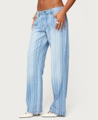 Women's Tera Striped Low Rise Jeans