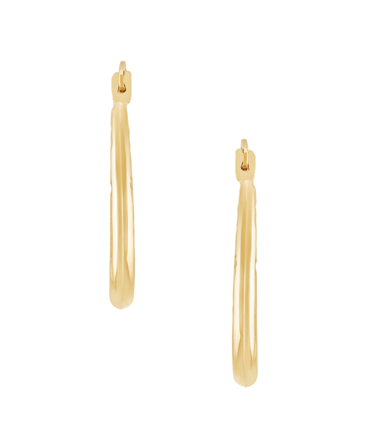 Macy's U Shape Hoop Earrings In 14k Yellow Gold In Gold
