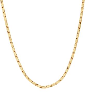 Macy's - Solid Polished Oval Link Chain Necklace in 10k Yellow Gold