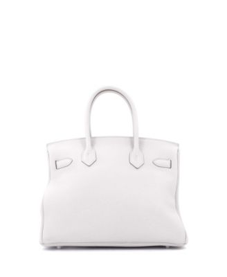 Birkin 30 Handbag Grey Togo with Palladium Hardware