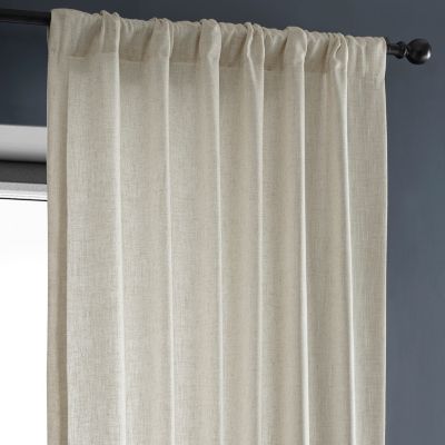 Heavy Faux Linen Curtain