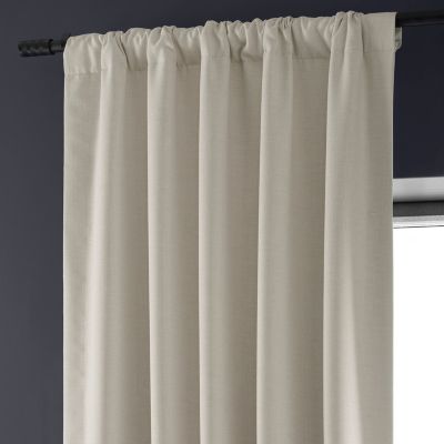 Faux Linen Hotel Blackout Curtain