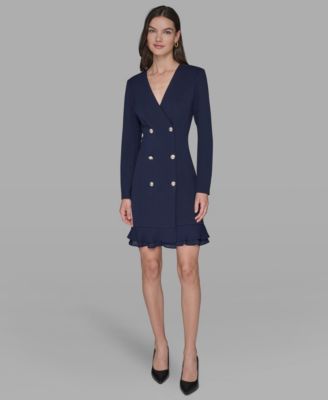 Women's Double-Breasted Jacket Dress