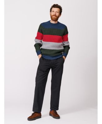 Men's Pitt Block Stripe Crew Neck Sweater