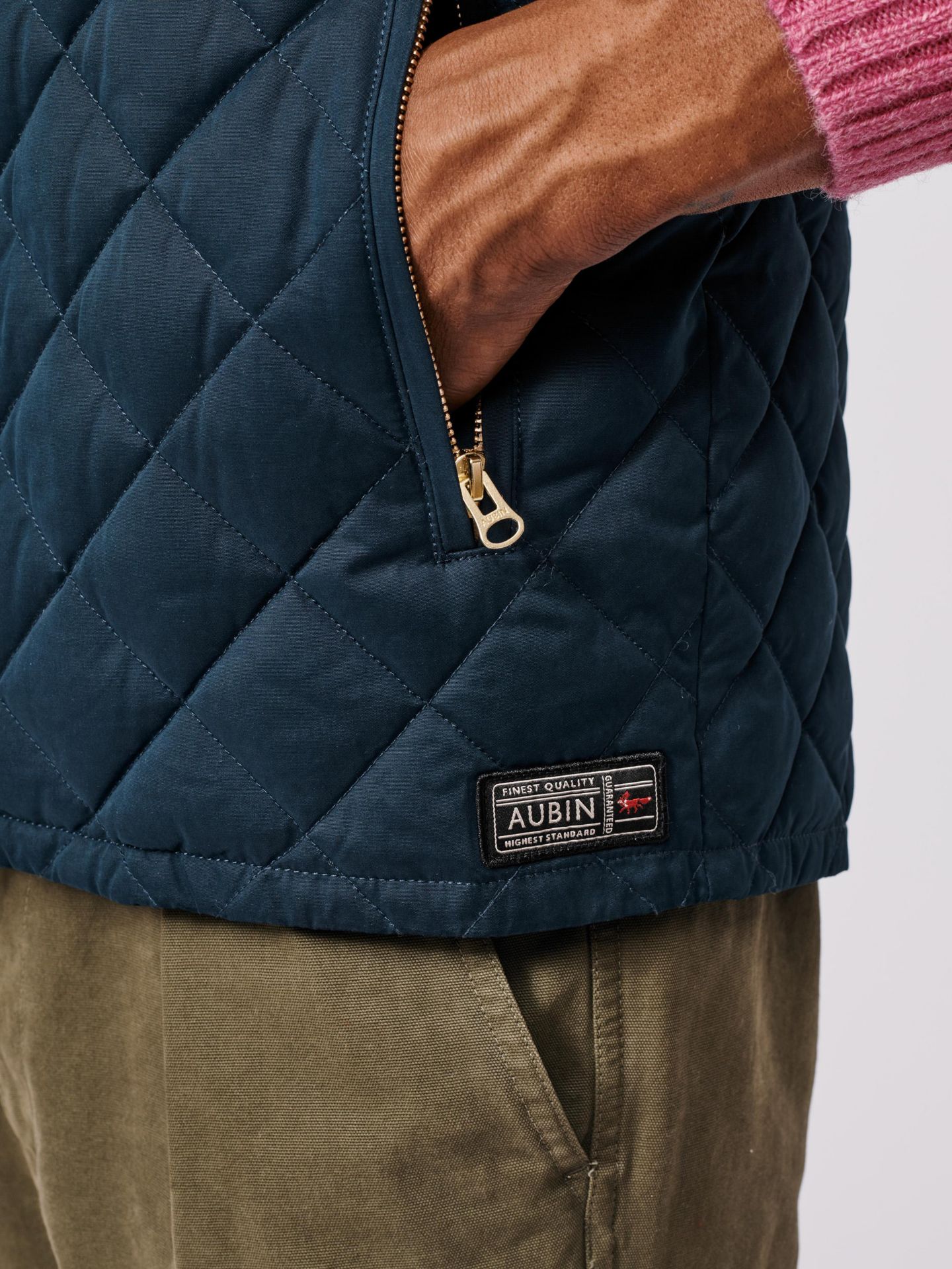 Мужской жилет Aubin Anwick Quilted Gilet Vest, цвет: Тёмно-синий — фото 6
