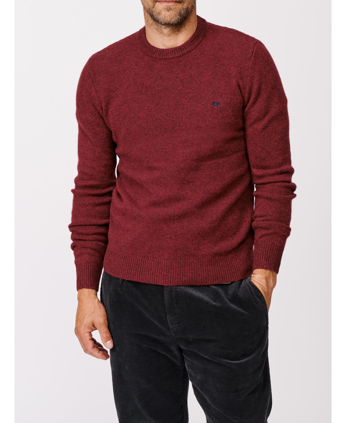 Aubin Men's Phillips Lambswool Crew Neck Sweater