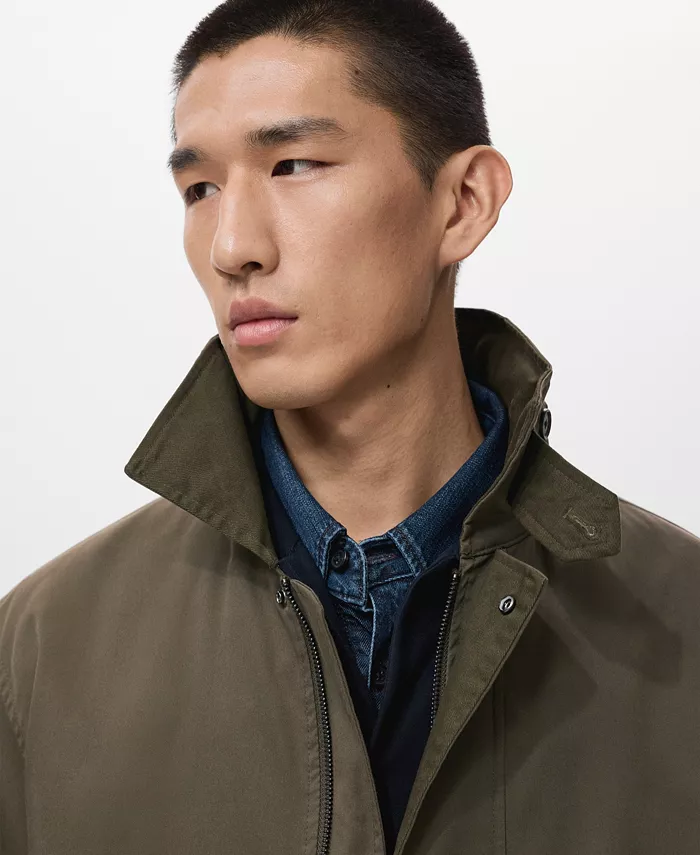 Men's Pockets Water Repellent Cotton Parka - thumbnail 4
