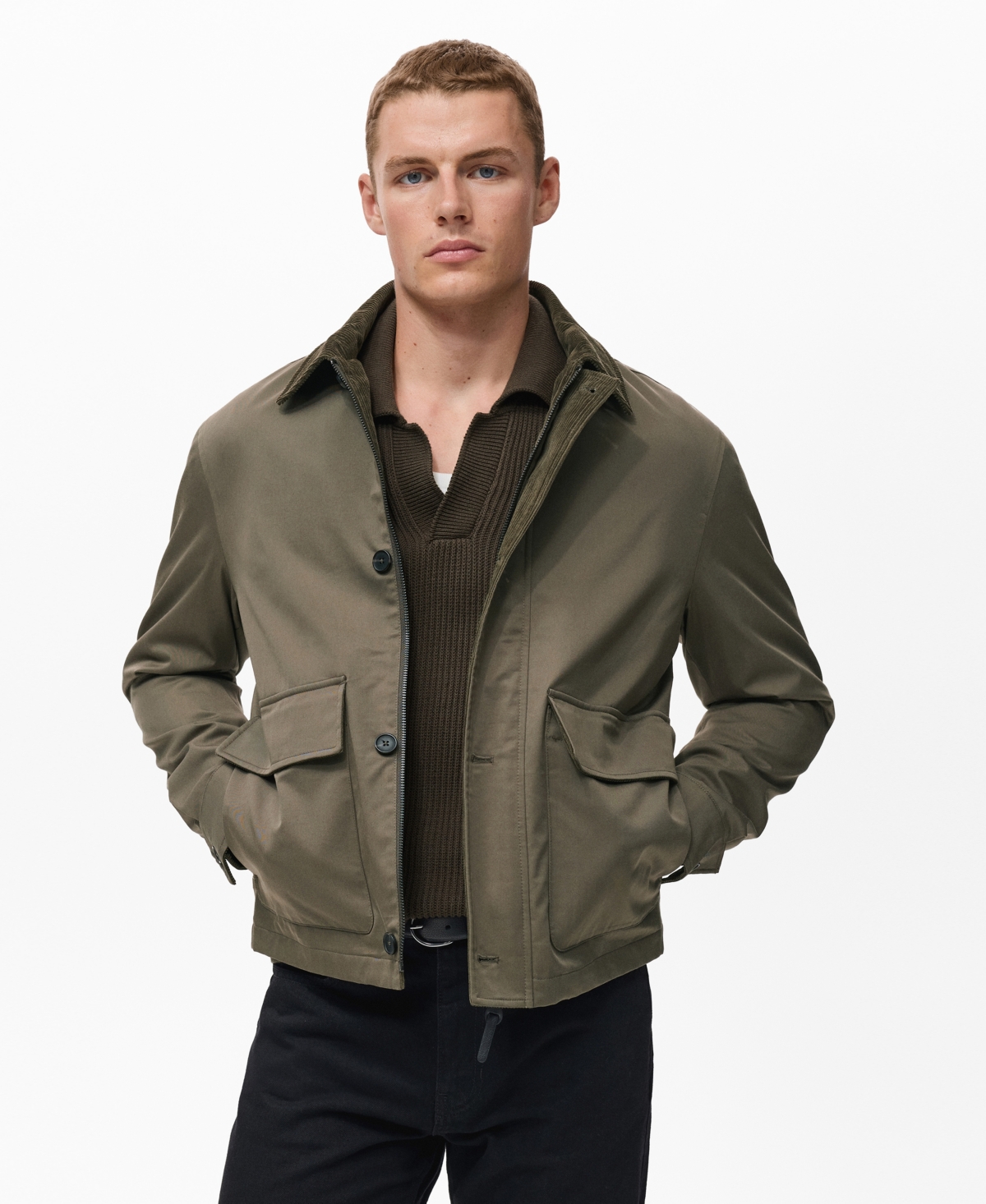 Mango Men's Pockets Water-Repellent Jacket