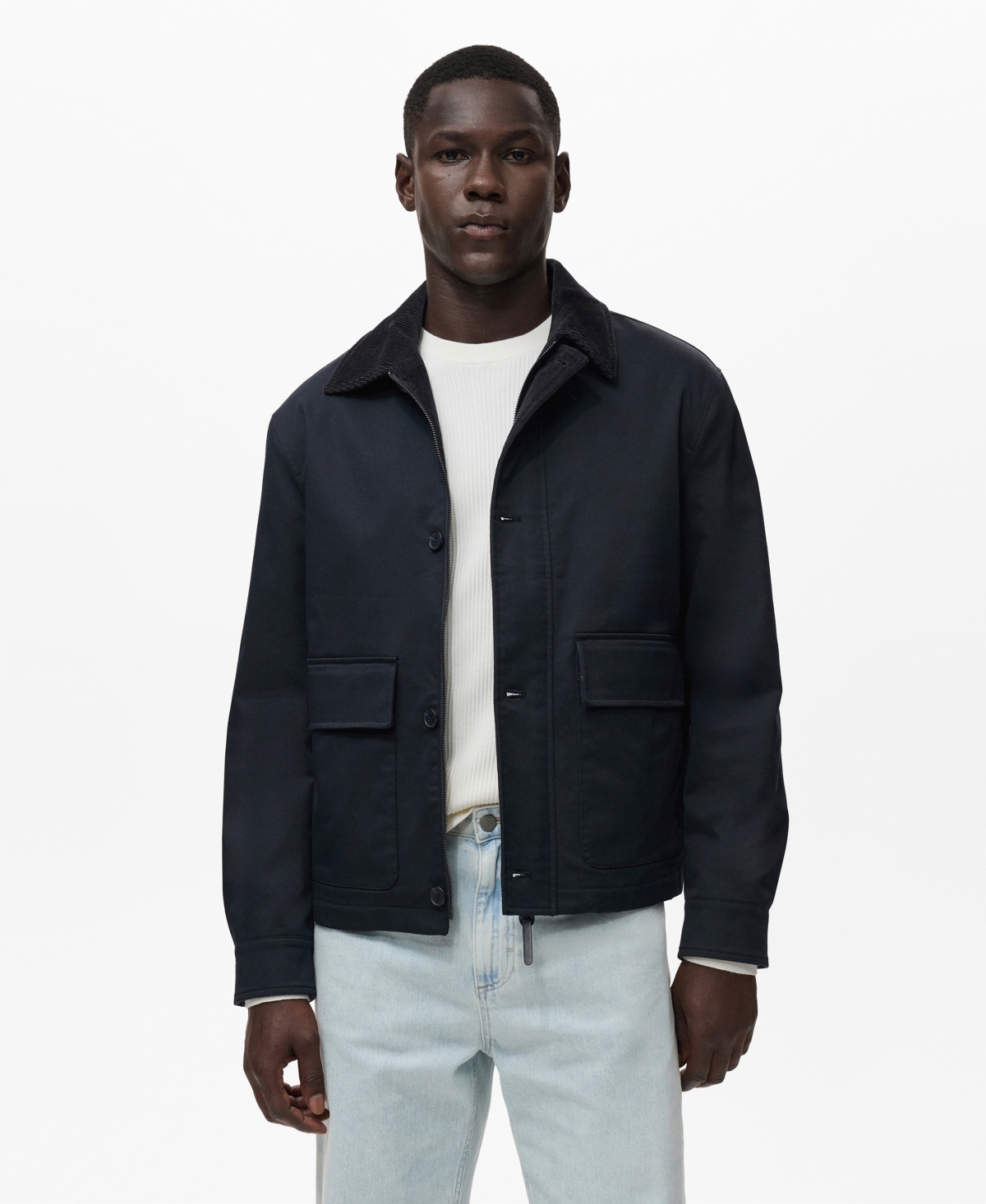 Mango Men's Pockets Water-Repellent Jacket