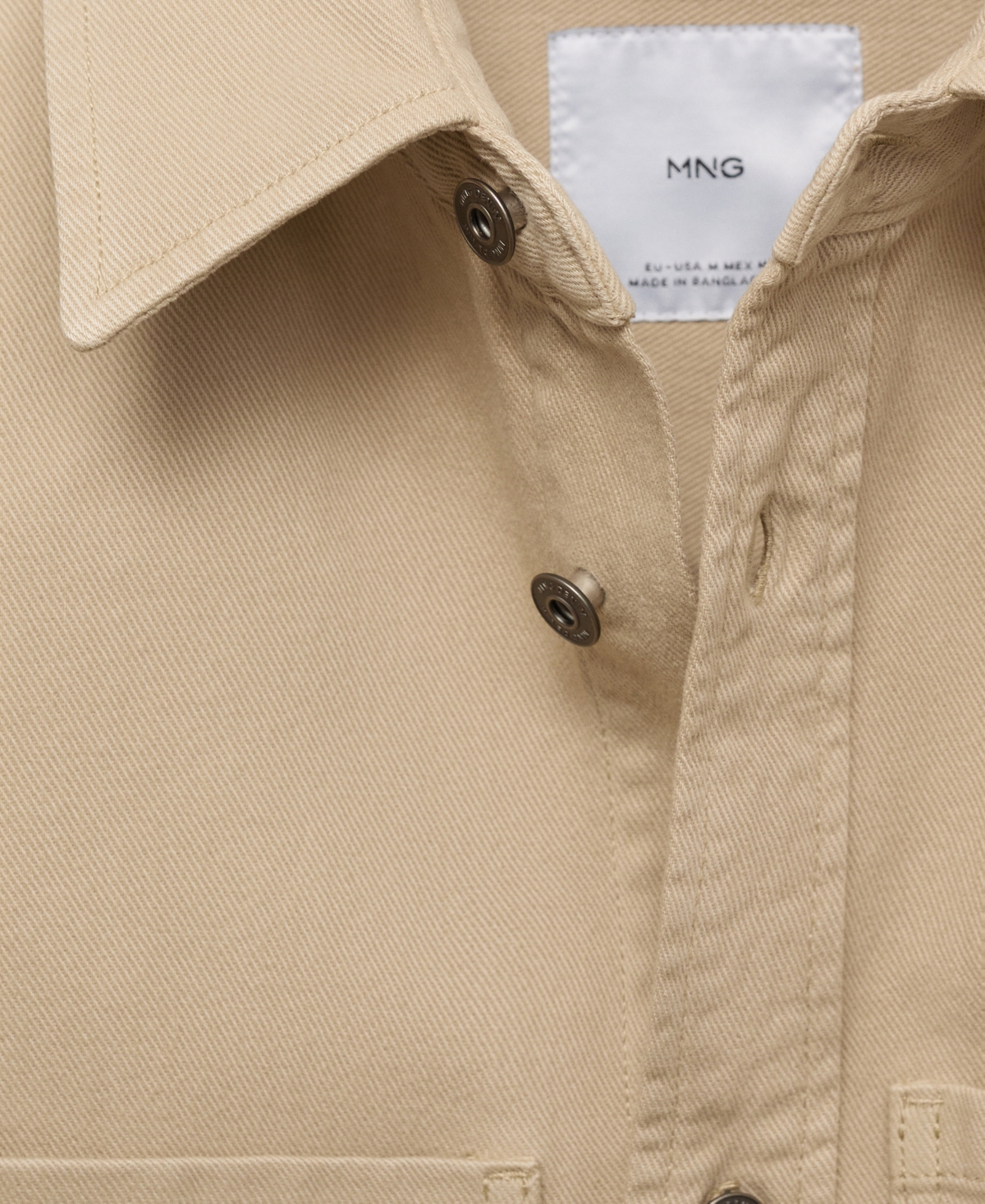 Mango Men's Denim Pockets Overshirt
