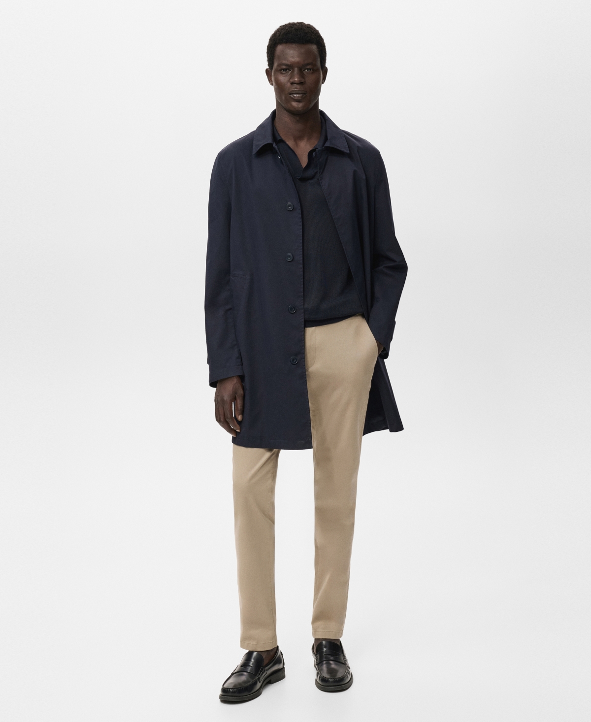 Mango Men's Barna Slim-Fit Twill Chino Pants