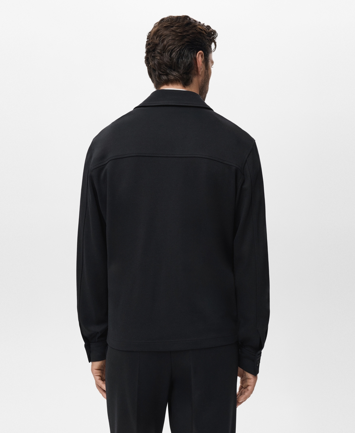 Mango Men's Zip-Up Pocket Sweatshirt