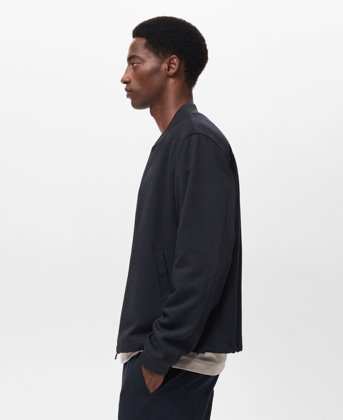 Mango Men's Comfort Stretch Zip-Up Hoodie