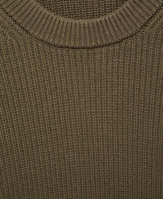 Men's Fine Rib-Knit Cotton Sweater