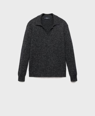 Men's Cotton Polo-Neck Sweater