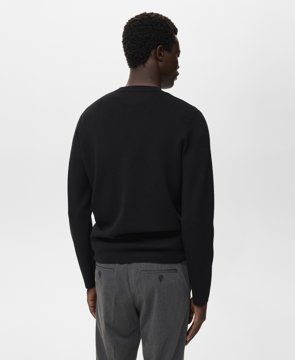 Mango Men's Medium-Knit Regular-Fit Sweater