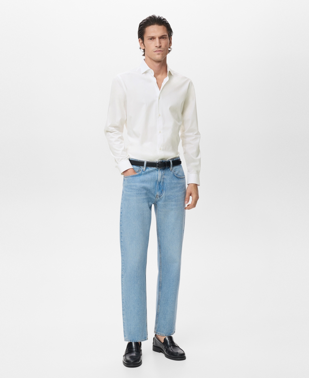 Mango Men's Cotton Slim-fit Shirt In White