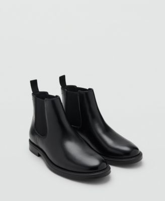 MANGO - Men's Leather-Effect Chelsea Ankle Boots