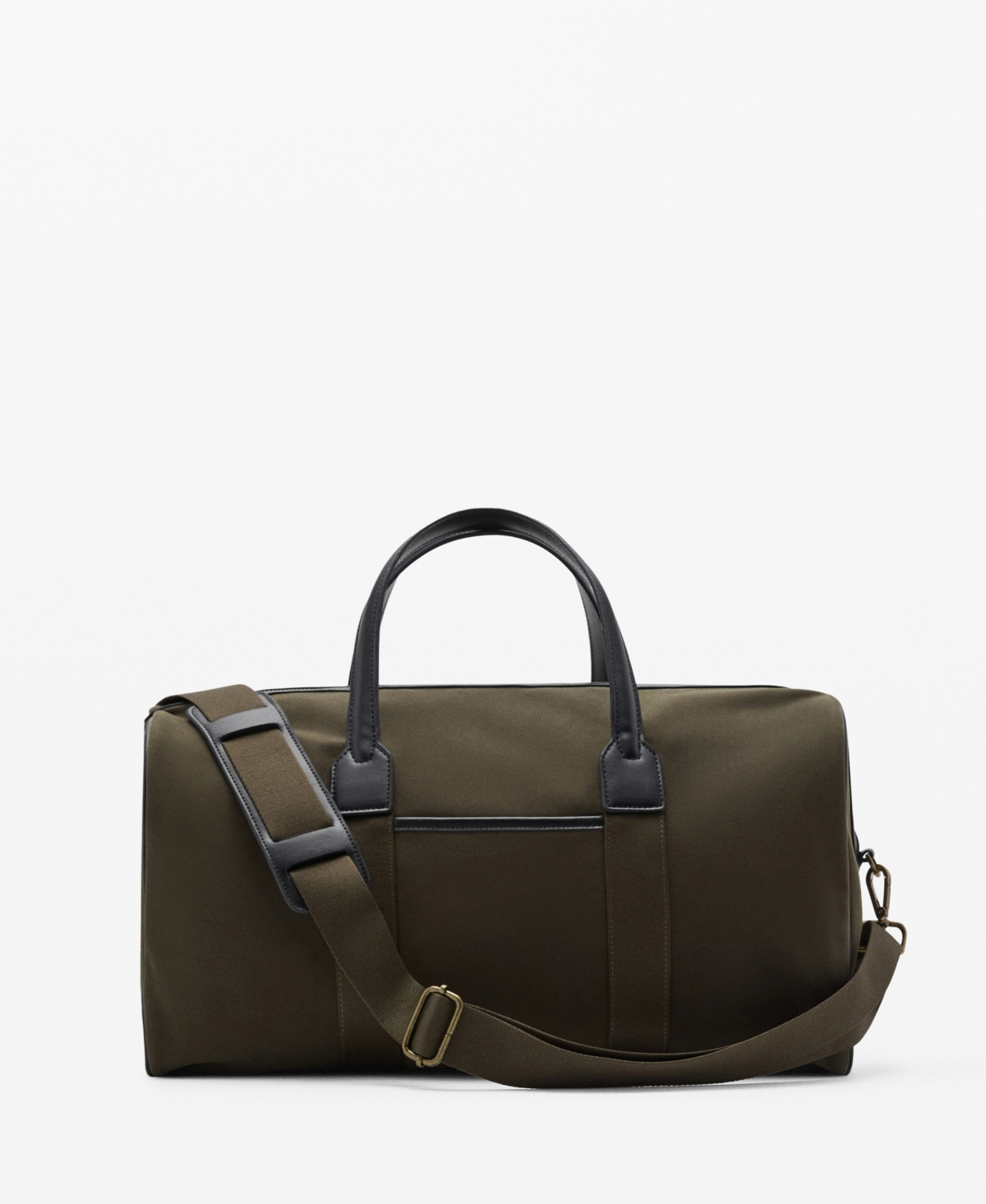 Mango Men's Combined Leather and Cotton Bowling Bag