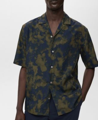 Men's Printed Fluid Regular-Fit Shirt