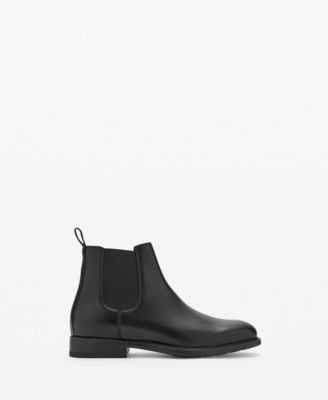 MANGO - Men's Polished Leather Chelsea Boots