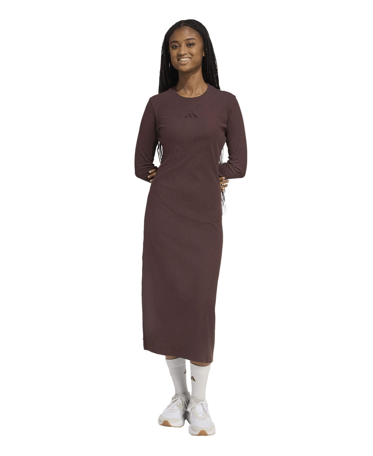 Adidas Originals Women's All Szn Winterized Long Dress In Brown