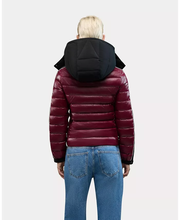 Women's Rousset Lightweight Cinched Puffer Jacket with Contrast Detailing - thumbnail 2