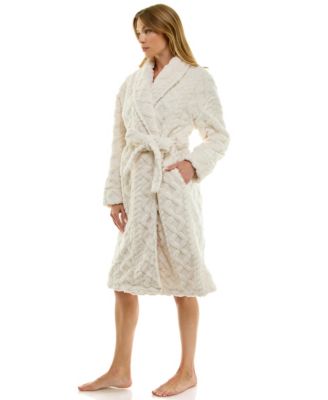 Women's Textured Shawl Collar Robe